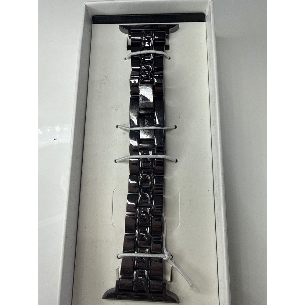 Nine West Gunmetal Chain Link Bracelet Band for Apple Watch 38/40/41mm